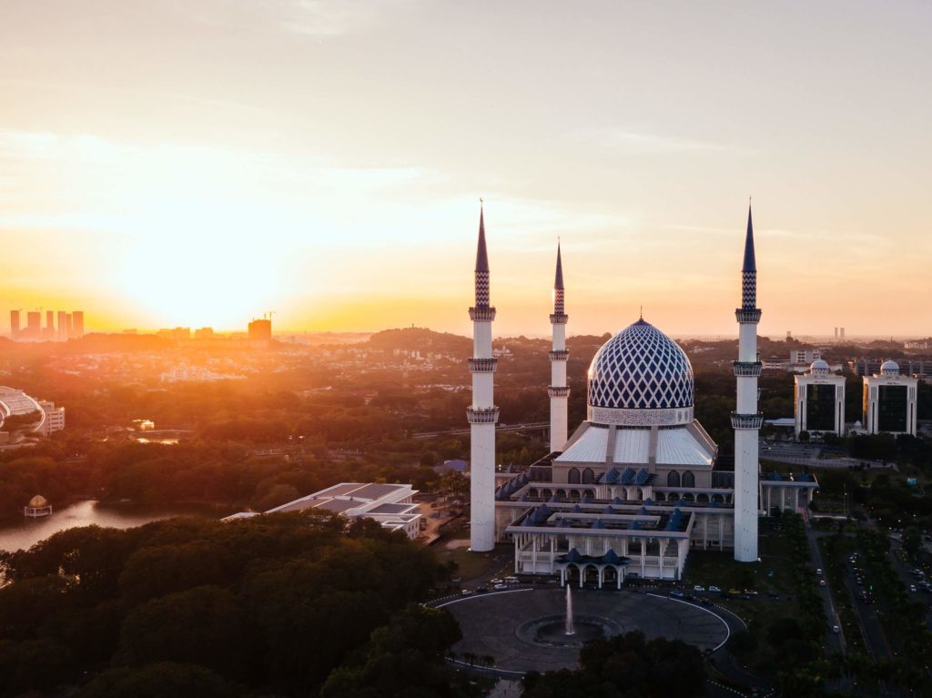 Mosque in urban setting